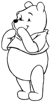A coloring page of winnie the pooh
